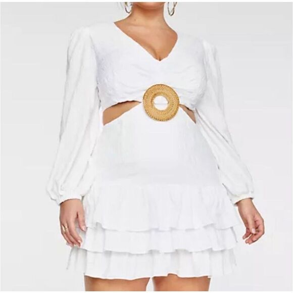 Fashion to Figure Toni Buckle Detail Cutout Dress Plus Size - Picture 1 of 9